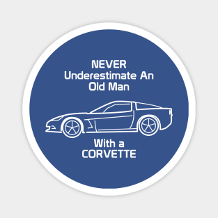 Old Man Corvette Magnet